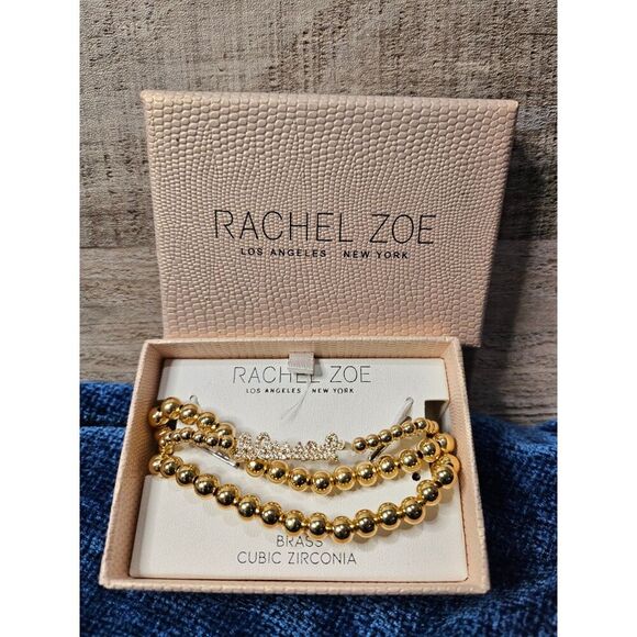 Rachel Zoe Jewelry - NEW Rachel Zoe Blessed Bracelets Gold Brass Set